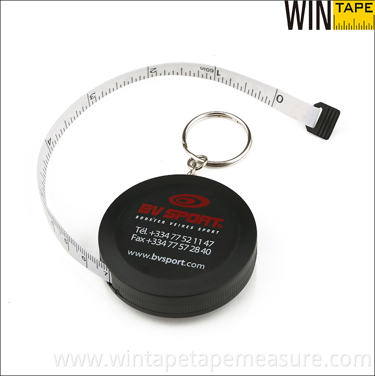 Customized 1.50m Mini Body measuring tape Keychain For Tailor Clothing Tape Measure